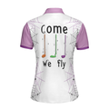 Come We Fly Golf Short Sleeve Women Polo Shirt Witch Halloween Golf Shirt For Ladies - 2