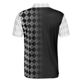 Golf Weapons Of Grass Destruction Short Sleeve Polo Shirt Black And White Golf Shirt For Men - 4