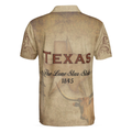 Texas The Lone Star State Polo Shirt Texas State Map Longhorn Polo Shirt Texas Proud Shirt For Men - 2