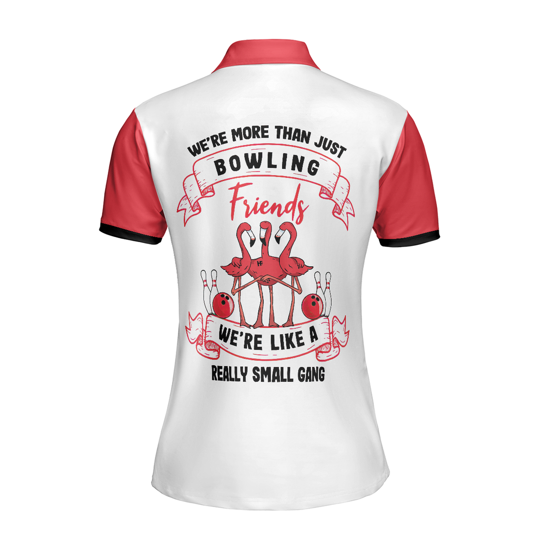 Were More Than Just Bowling Friends Were Like A Really Small Gang Short Sleeve Women Polo Shirt Leopard Bowling Shirt - 1