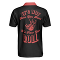 Its Not How You Bowl Its How You Roll Polo Shirt Black And Red Short Sleeve Bowling Shirt For Men - 2