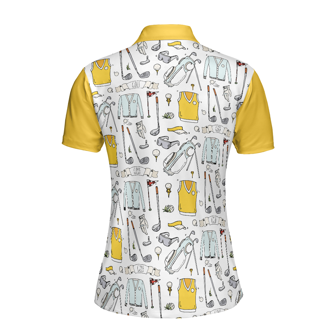 Golf Life In Yellow V2 Short Sleeve Women Polo Shirt - 1