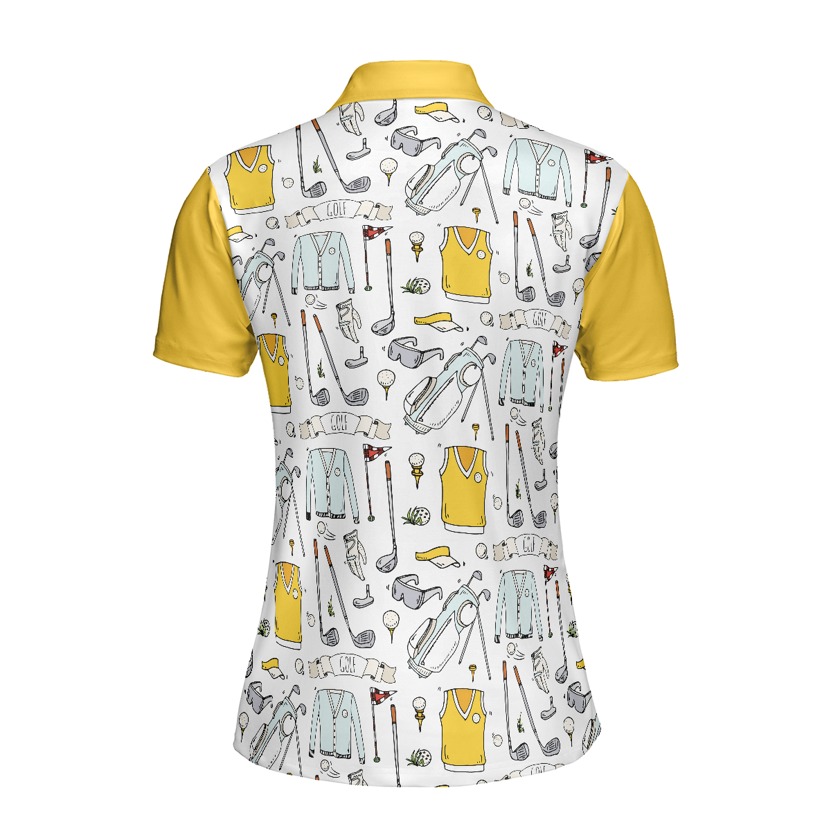 Golf Life In Yellow V2 Short Sleeve Women Polo Shirt - 2