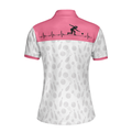 Bowling Is My Heart Bowling Short Sleeve Women Polo Shirt Bowling Balls And Pins Pattern Polo Shirt For Ladies - 2