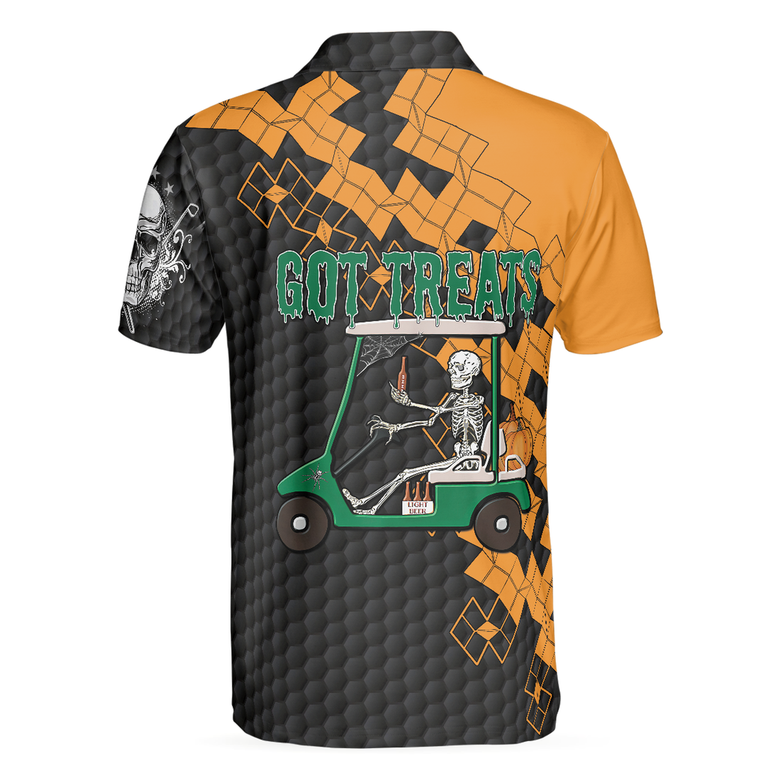 Got Golf And Got Treat Skull Golf Polo Shirt Halloween Golf Shirt For Men Halloween Gift For Golfers - 1