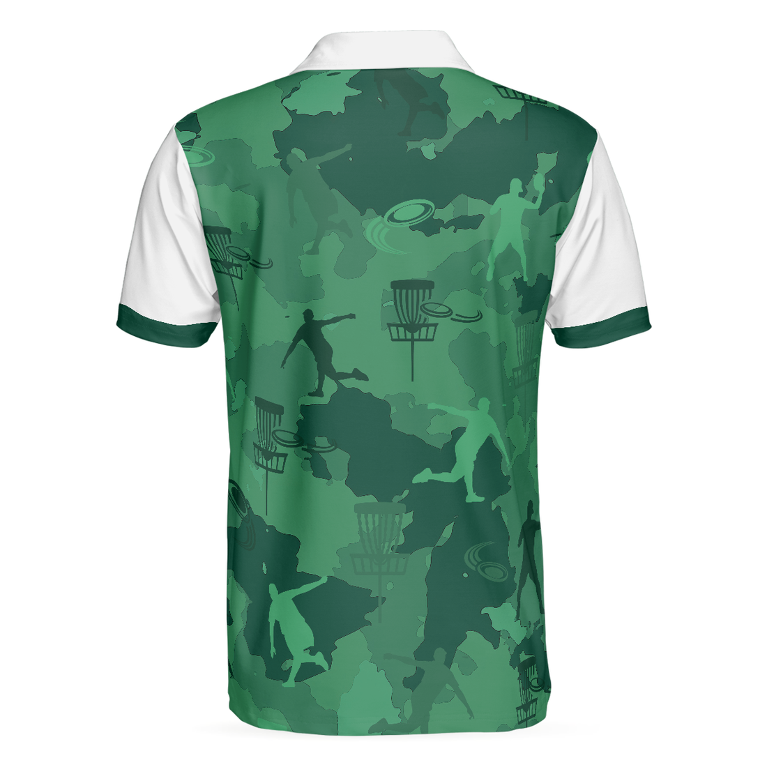 Camouflage Texture Doink Disc Golf Short Sleeve Polo Shirt Disc Player Polo Shirt Camo Disc Golf Shirt For Men - 1