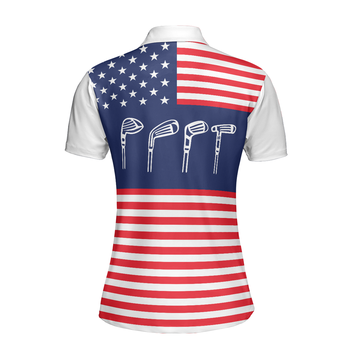 Lady Squad America Flag Golf Shirt Short Sleeve Women Polo Shirt - 2