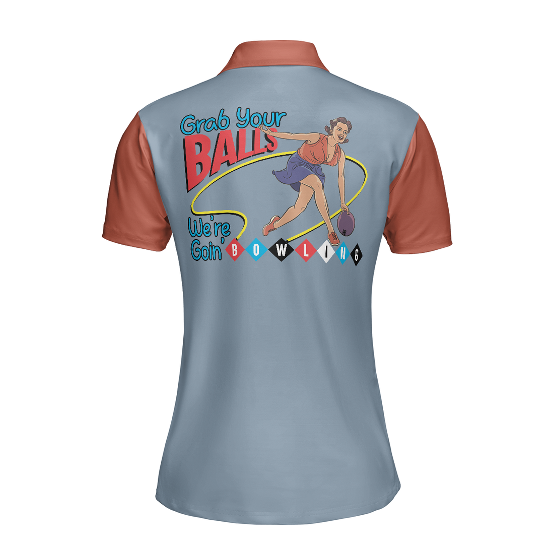 Grab Your Balls We Are Going Bowling V2 Short Sleeve Women Polo Shirt Best Bowling Polo Shirt Design For Ladies - 1