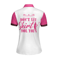 Dont Let Skirt Fool You Lacrosse Short Sleeve Women Polo Shirt White And Pink Lacrosse Shirt For Ladies - 2