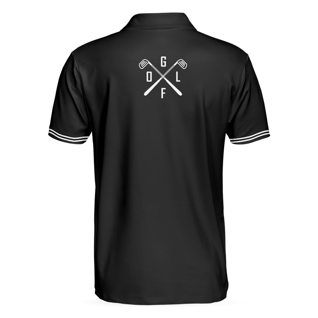 Just Golf It Skull Short Sleeve Golf Polo Shirt Black And White Golf Shirt For Men - 1