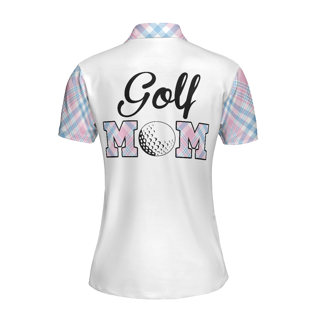 Golf Mom White Short Sleeve Women Polo Shirt Cool Golf Gift For Women - 1