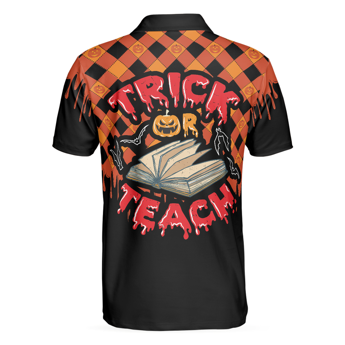 Trick Or Teach Halloween Polo Shirt For Men Best Halloween Gift For Teachers - 1