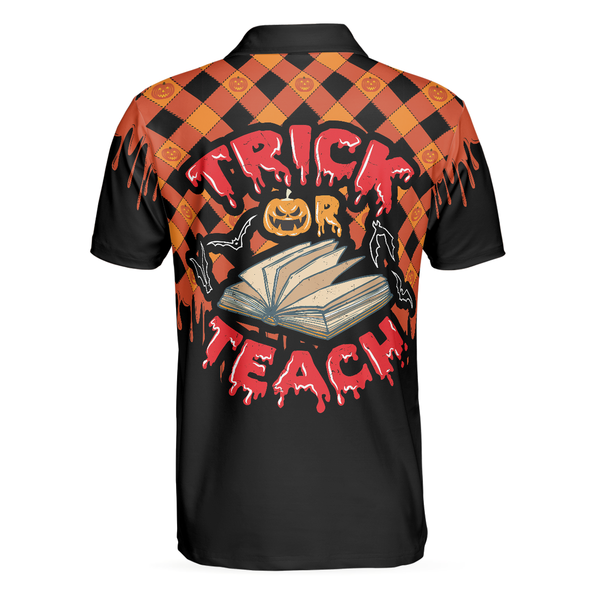 Trick Or Teach Halloween Polo Shirt For Men Best Halloween Gift For Teachers - 2