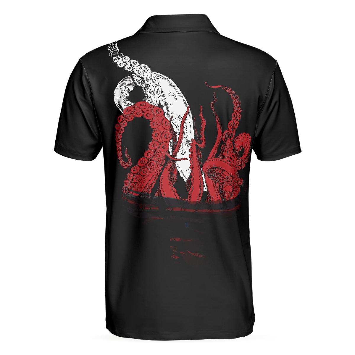 Red Sea Octopus Golf Polo Shirt Eye Golf Ball Artistic Golf Shirt For Men Gift For Golfers - 3