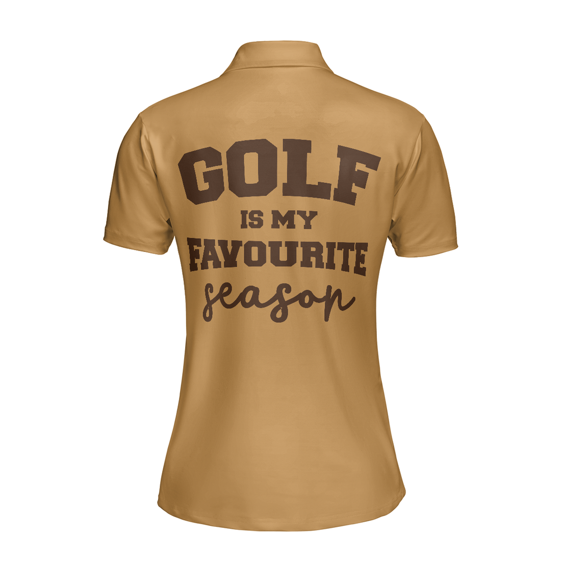 Golf Is My Favourite Season Golf Short Sleeve Women Polo Shirt Brown Argyle Pattern Golf Polo Shirt For Ladies - 1