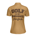 Golf Is My Favourite Season Golf Short Sleeve Women Polo Shirt Brown Argyle Pattern Golf Polo Shirt For Ladies - 2