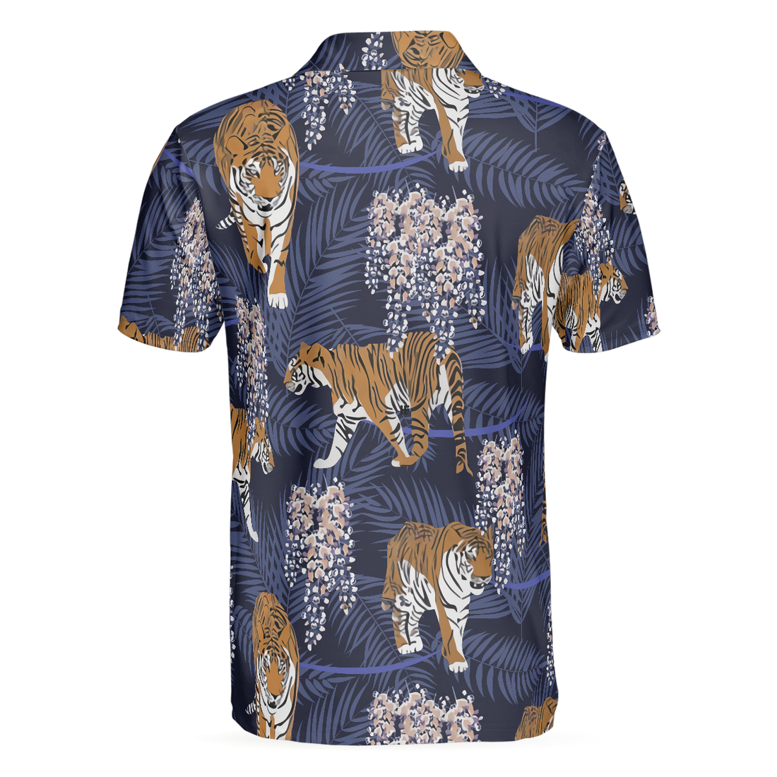 Tiger  Tropical Leaves Tiger Polo Shirt For Men Tropical Tiger Shirt Short Sleeve Gift For Tiger Lover - 1