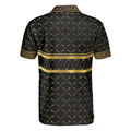 I Need My Daily Dose Of Iron Black  Gold Polo Shirt Luxury Golden Greek Golf Shirt For Men - 2