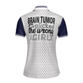 You Picked The Wrong Girl Brain Tumor Awareness Short Sleeve Women Polo Shirt Brain Tumor Shirt For Women Cool Brain Tumor Support Gift - 2