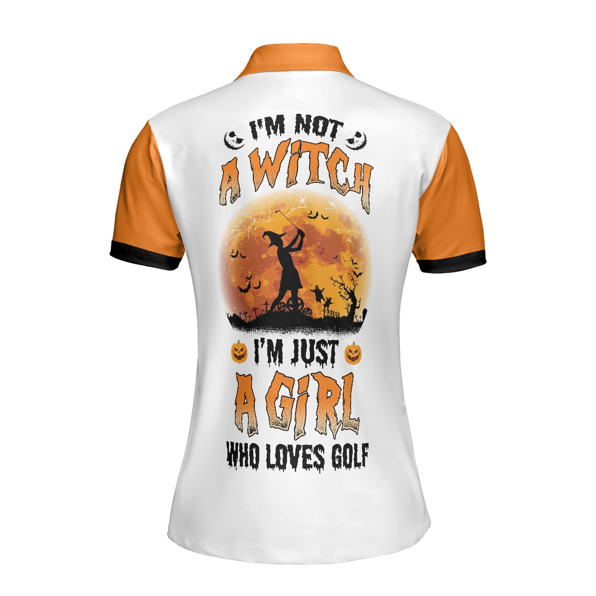 Just A Girl Who Loves Golf Not A Witch Golf Short Sleeve Women Polo Shirt Halloween Gift For Female Golfers - 2