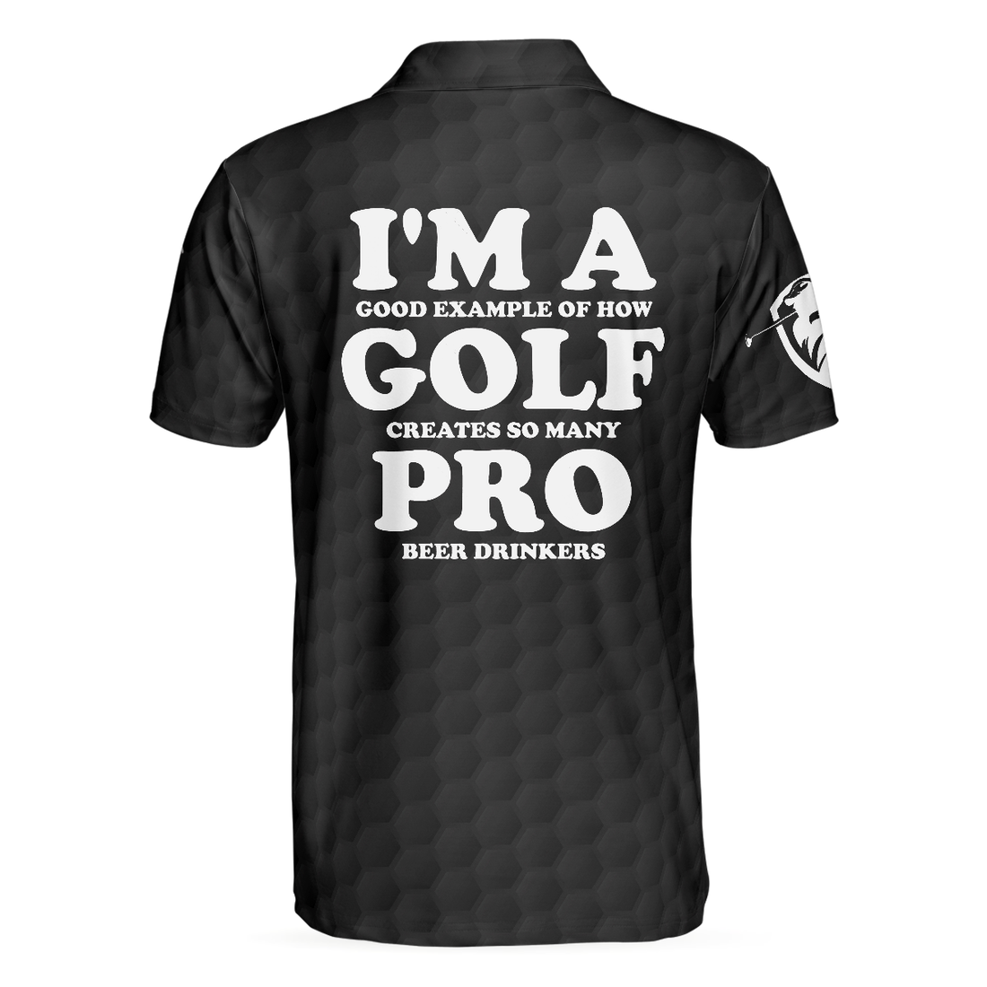 Im A Golf Pro Golf Polo Shirt Black And White Skull Golf Shirt For Men Basic Golf Sayings Shirt - 1