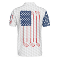 American Flag Ripped Golf Polo Shirt Simple American Golf Shirt Design Best Golf Gift Idea For American Golfers - 2