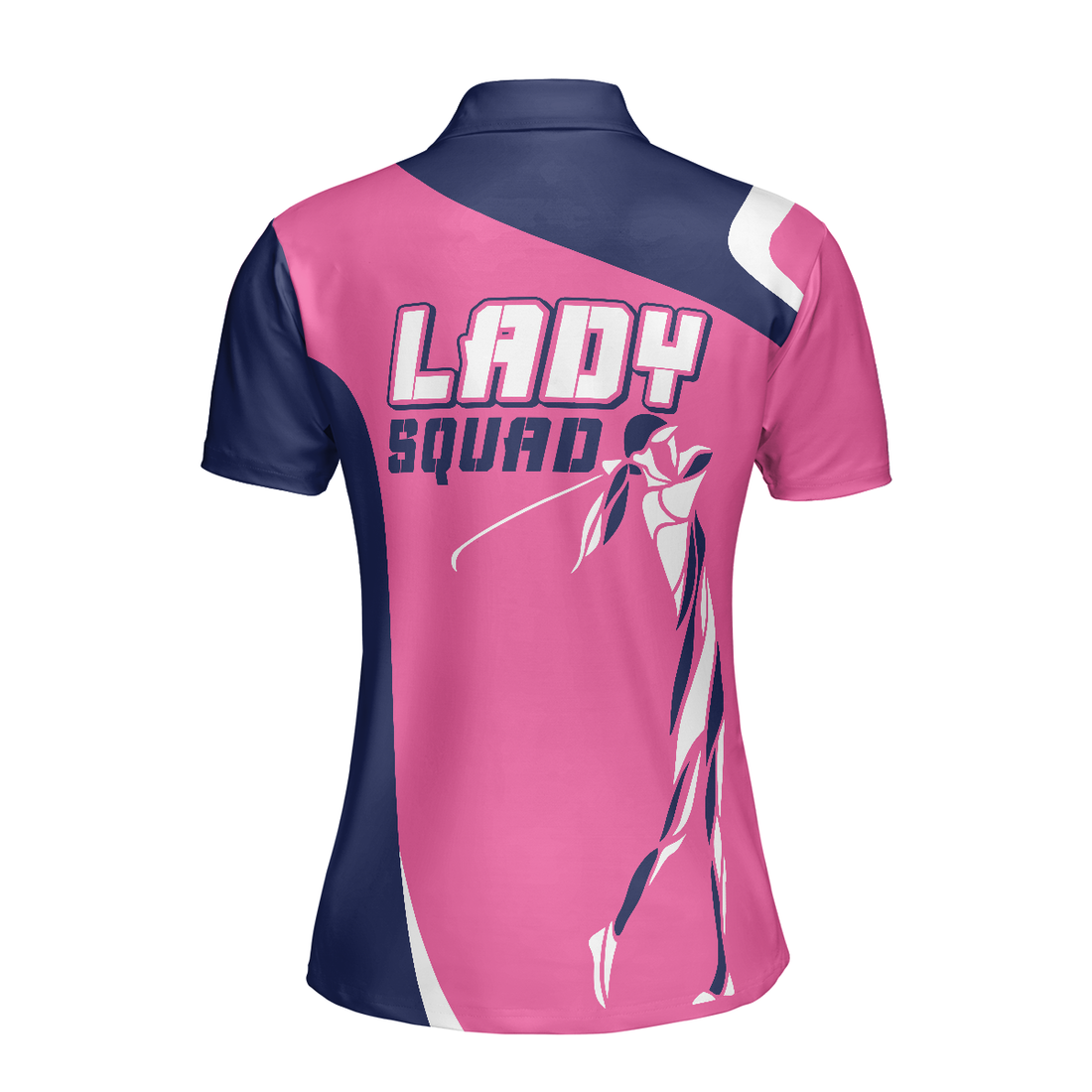 Lady Squad Golf Girl V2 Short Sleeve Women Polo Shirt Pink Golf Shirt For Ladies Cool Golf Gift For Women - 1