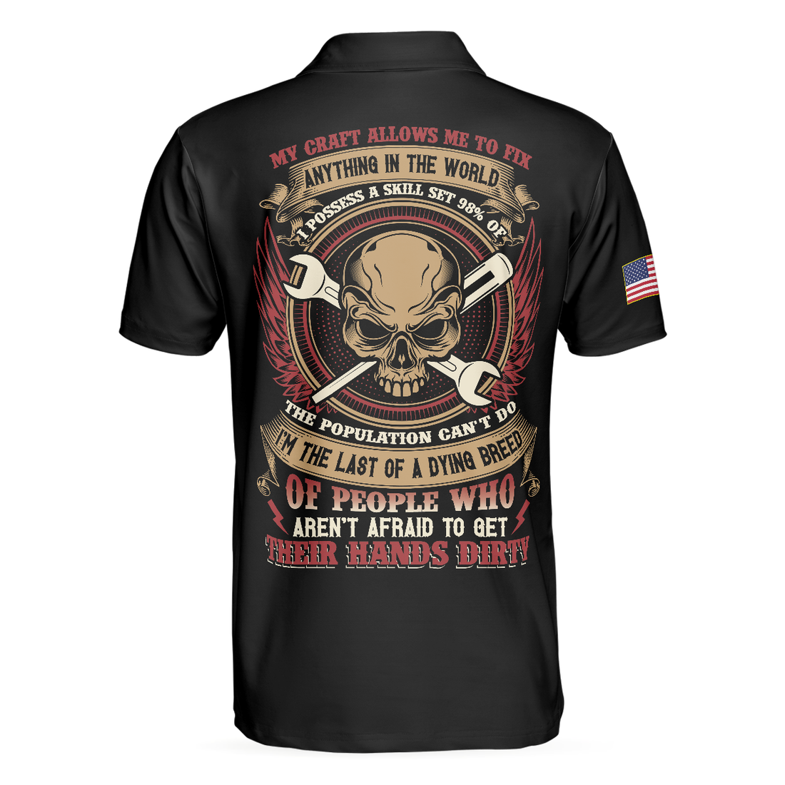 Technician My Craft Allows Me To Fix Anything Polo Shirt Skull American Flag Polo Shirt Best Technician Shirt For Men - 1