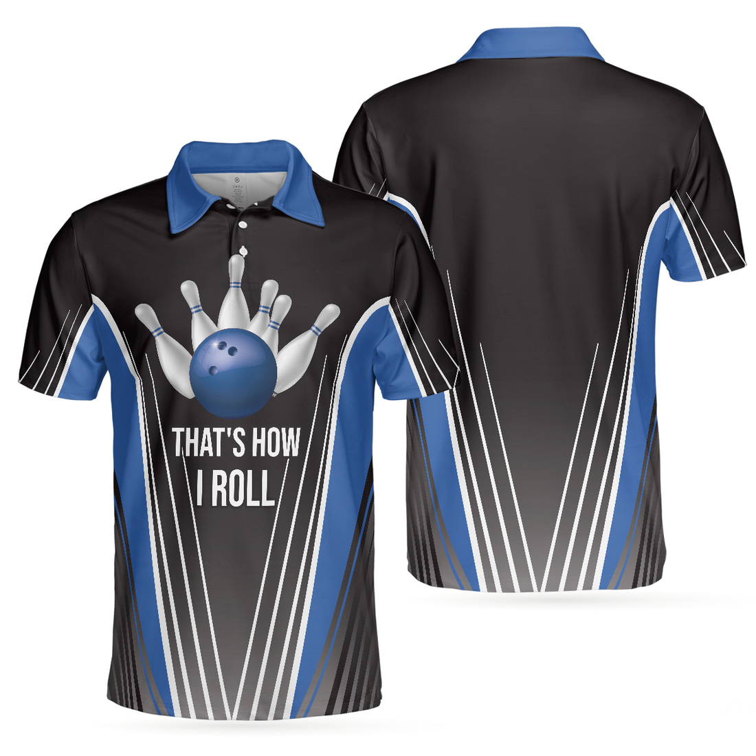 Thats How I Roll Bowling Short Sleeve Polo Shirt Digital Bowling Alley Polo Shirt Best Bowling Shirt For Men - 1