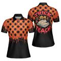 Trick or Teach Short Sleeve Women Polo Shirt Halloween Shirt For Women - 1