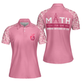 Pink Leopard Math Teacher Short Sleeve Women Polo Shirt Funny Math Shirt For Ladies - 1