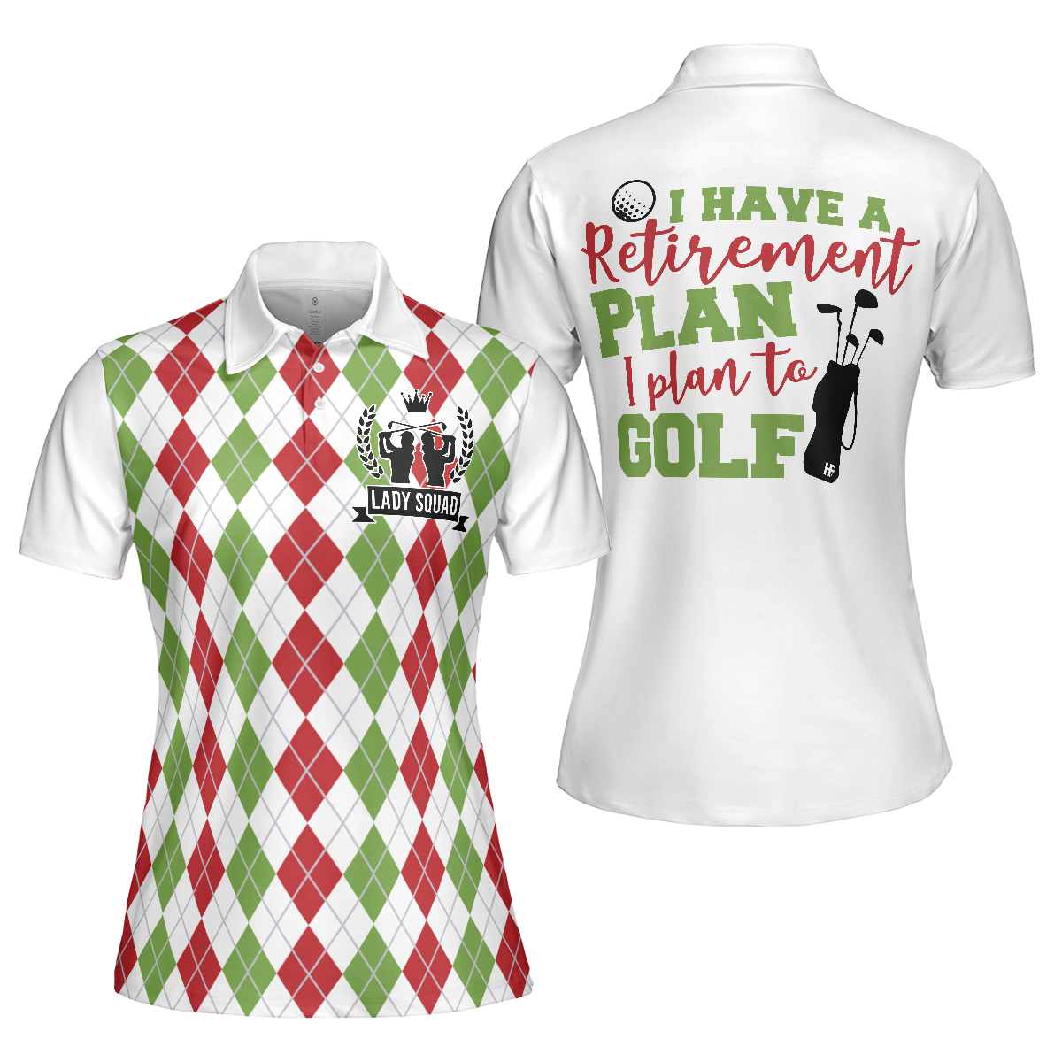 I Plan To Golf Short Sleeve Women Polo Shirt - 1