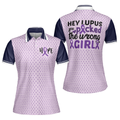 You Picked The Wrong Girl Lupus Awareness Short Sleeve Women Polo Shirt Purple Lupus Awareness Month Shirt - 1