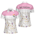 Art Teacher Short Sleeve Women Polo Shirt Art Shirt For Women Best Gift For Art Teacher - 1