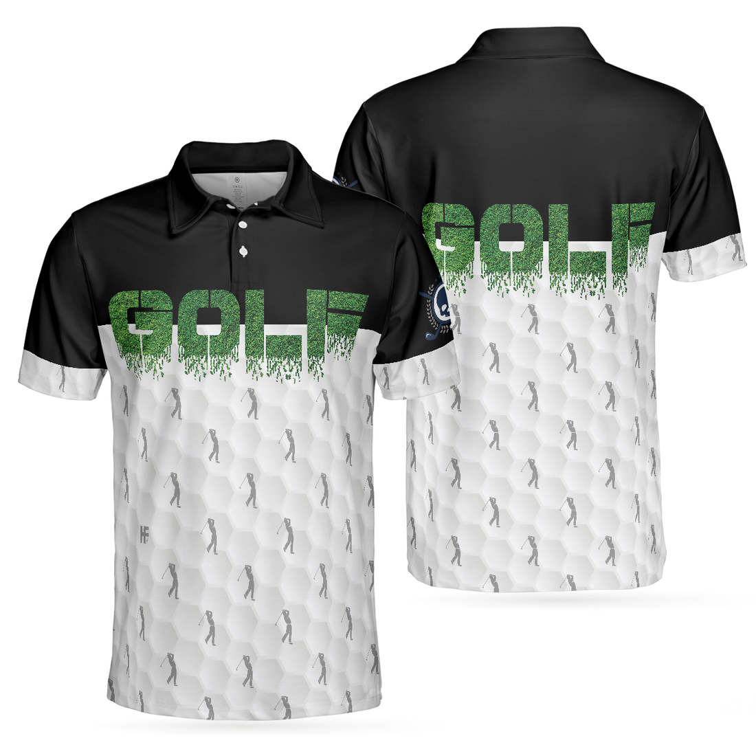 Funny Golfer Seamless Pattern Golf Polo Shirt Golf Shirt For Men Best Gift For Golfers - 1