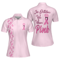 In October We Wear Pink Short Sleeve Women Polo Shirt - 1