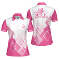 This Girls Got Drive Pink Golf Short Sleeve Women Polo Shirt Pink Pattern Golfing Shirt  Female Golf Gift - 1