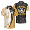 Weekend Forecast Beer And Golf With Skeleton Polo Shirt - 1