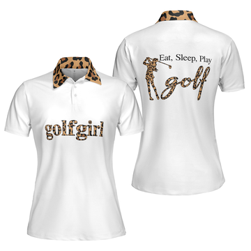 Golf Girl Eat Sleep Play Golf Short Sleeve Women Polo Shirt - 1