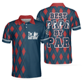 Best Papa By Par Argyle Pattern Custom Polo Shirt Personalized Polo Shirt Best Golf Shirt For Men - 1