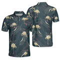 Tropical Flamingo Shadow Pattern Polo Shirt For Men - 1