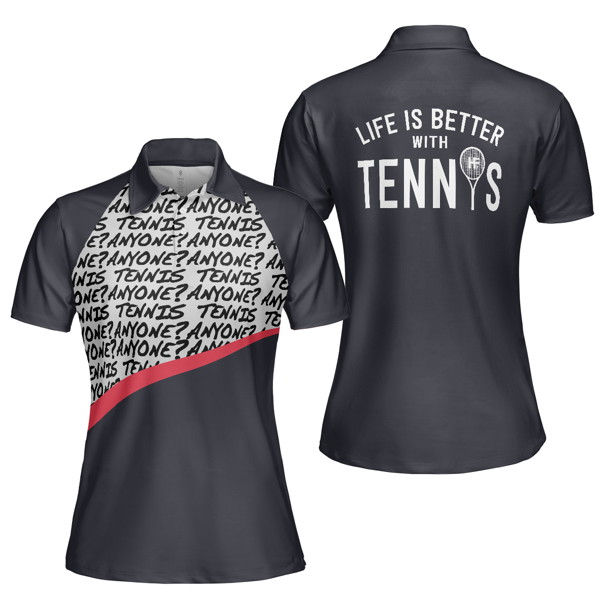 Tennis Life Shirt For Womens Short Sleeve Women Polo Shirt - 1