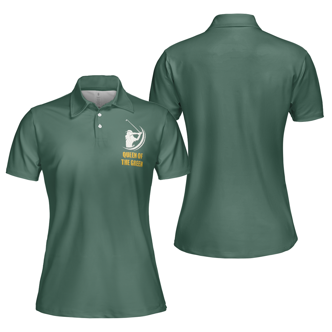 Queen Of The Green Golf Polo Shirt Short Sleeve Women Polo Shirt - 1