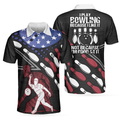 I Play Bowling Because I Like It Not Because Im Good At It Polo Shirt American Flag Bowling Shirt For Men - 1