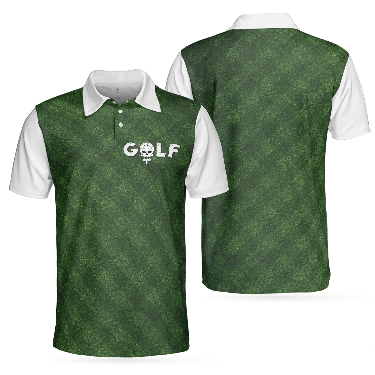 Golf Green Background Polo Shirt Classic Green Golf Shirt For Men Cool Gift For Golfers - 1