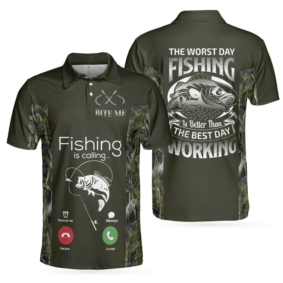 The Worst Day Fishing Is Better Than The Best Day Working Fishing Is Calling Polo Shirt Best Fishing Shirt For Men - 1