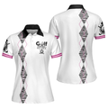 Golf Is My New Religion Golf Short Sleeve Women Polo Shirt Zebra Argyle Golf Shirt For Ladies Unique Golf Gift - 1