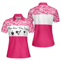 Plan For The Day Pink Golf Short Sleeve Women Polo Shirt - 1