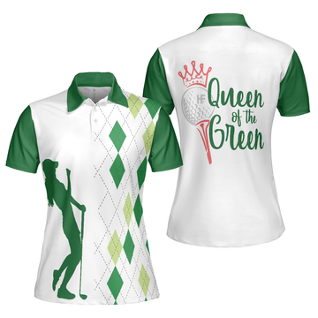 Queen Of The Green Short Sleeve Women Polo Shirt - 1