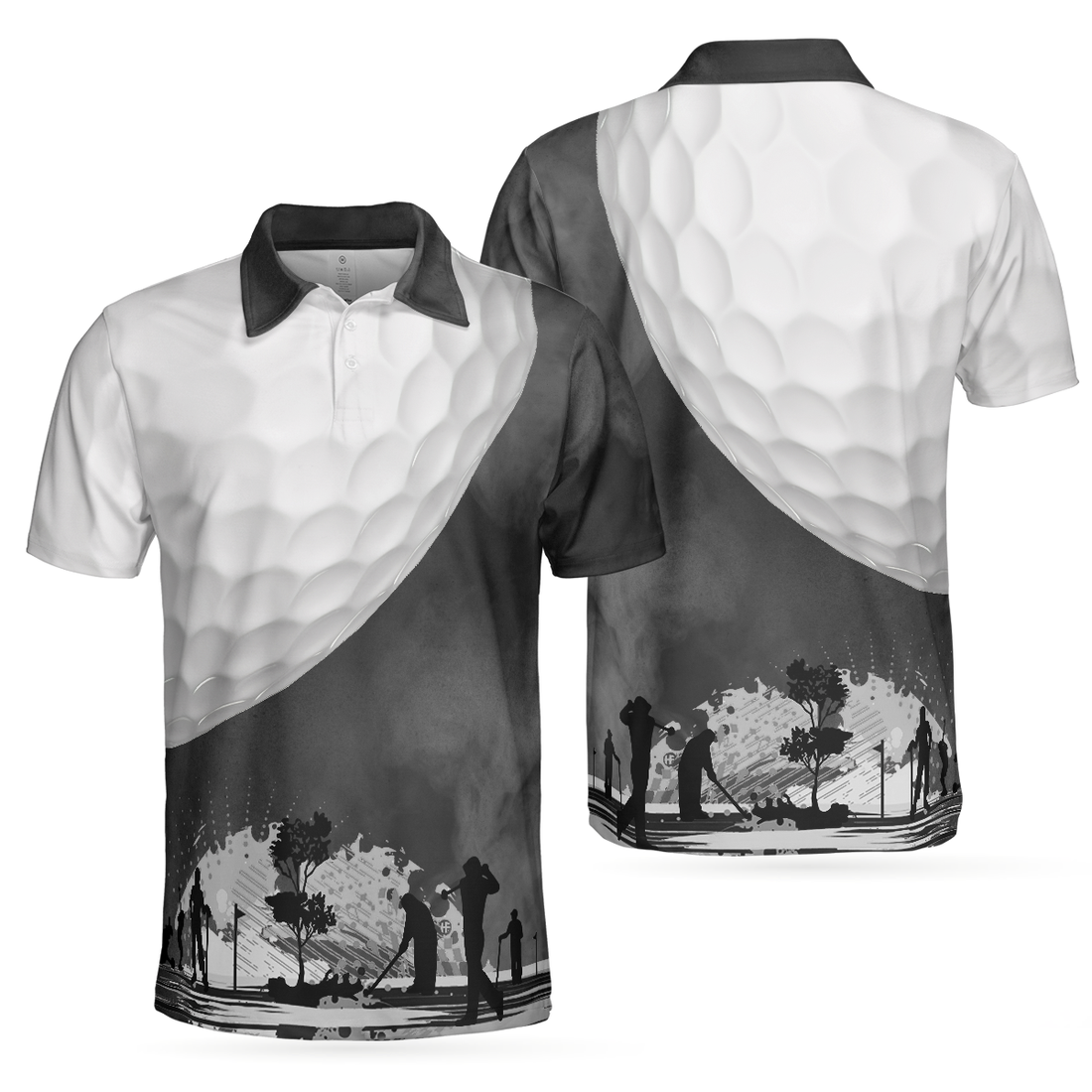 Golf Ball And Smoke Background Golf Polo Shirt Smoke Golf Player Polo Shirt Best Golf Shirt For Men - 1